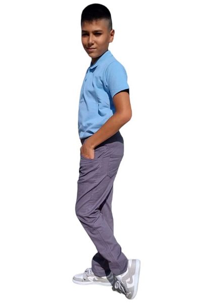 Uniquerrs Boy - Lycra and Elastic Waist, Knee-Free Canvas School Pants