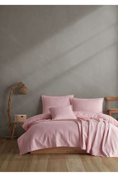 Lief Home 100% Cotton Knitted Patterned Multi-Purpose Bedspread| 240x230