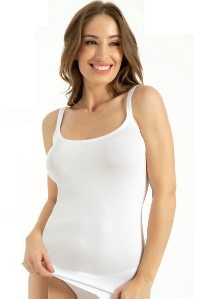 by İGP White Bamboo Finger Strap Women's Undershirt