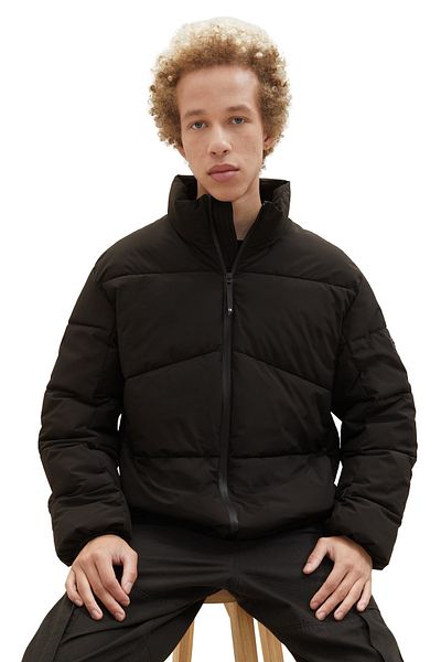 Tom Tailor Denim Jacke Entspannte Pufferjacke mit Stehkragen für Herren