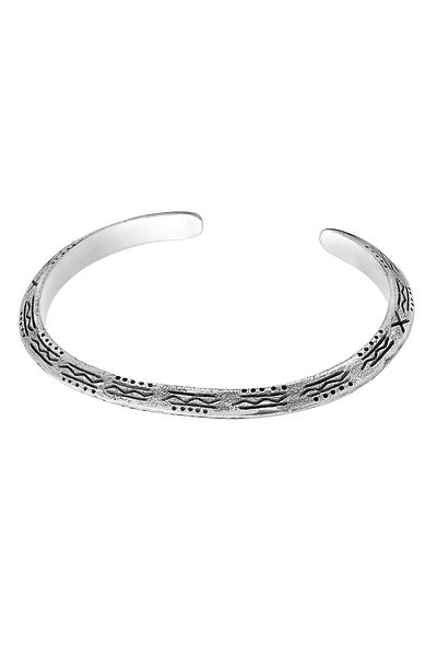 HAZE & GLORY Armband Armreif - Azetec 925 Silber