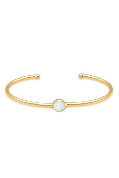 ELLI Armband Armreif Bangle Synthetischer Opal Trend 925 Silber