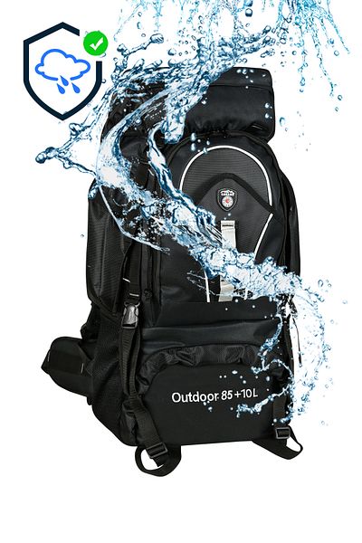 CAKARD 85+10 Mountaineer Backpack Μαύρο