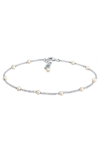 ELLI Fußschmuck Süßwasserzuchtperle Strand Meer 925 Silber