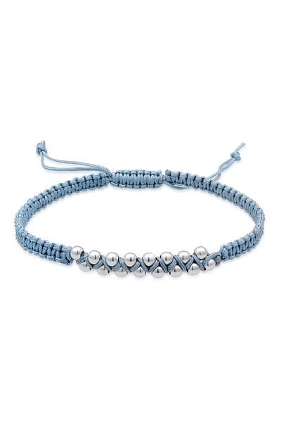 ELLI Armband Kugeln Bead Nylon Knoten Verstellbar 925 Silber