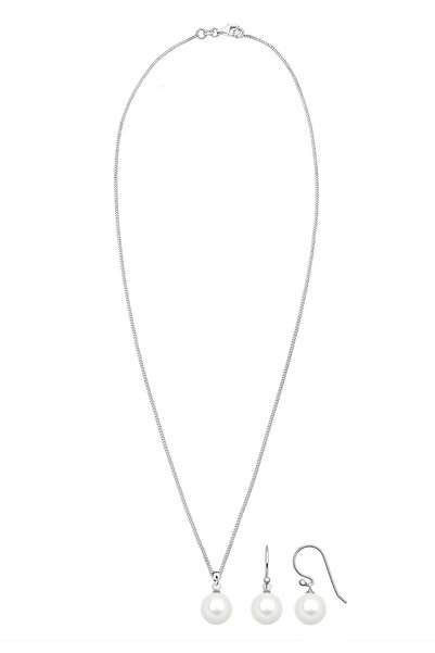 ELLI Schmuckset Muschelkernperle 925 Ayar Gümüş Geschenkidee