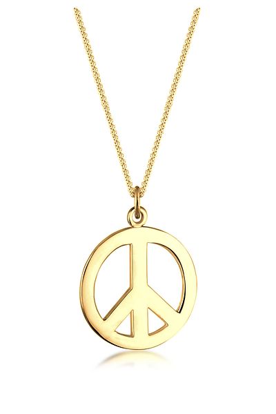 ELLI Halskette Damen Peace Zeichen Boho aus 925 Sterling Silber