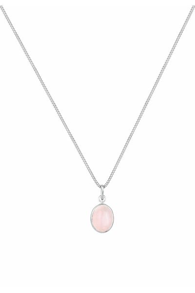 ELLI Halskette Basic Rosenquarz 925 Sterling Silber