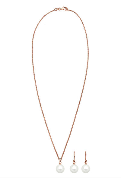 ELLI Schmuckset Muschelkernperle 925 Ayar Gümüş Geschenkidee