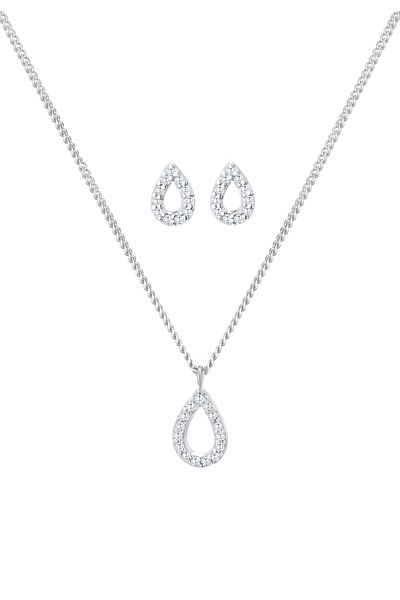 ELLI Schmuckset Tropfen Zirkonia Elegant 925 Gümüş