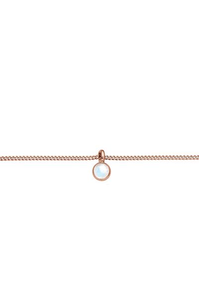 ELLI Halskette Damen Choker Anhänger Geo mit Mondstein in 925 Sterling Silber