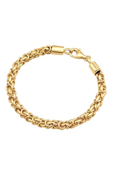 KUZZOI Armband Herren Links Basic Solid aus 925 Sterling Silber