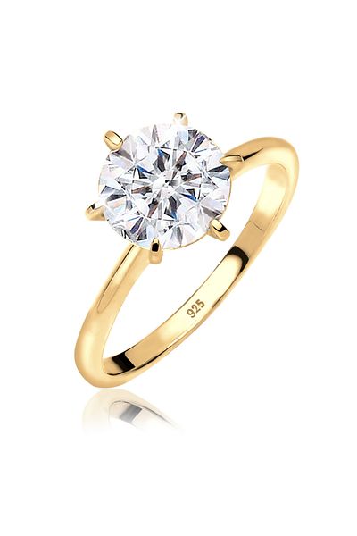 ELLI Ring Damen Verlobung mit Kristallen in 925 Sterling Silber