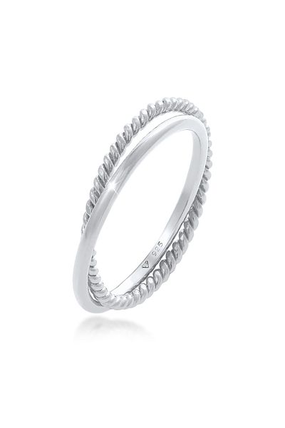 ELLI 925 Silber Classic Fein Gedreht Ring Wickelring