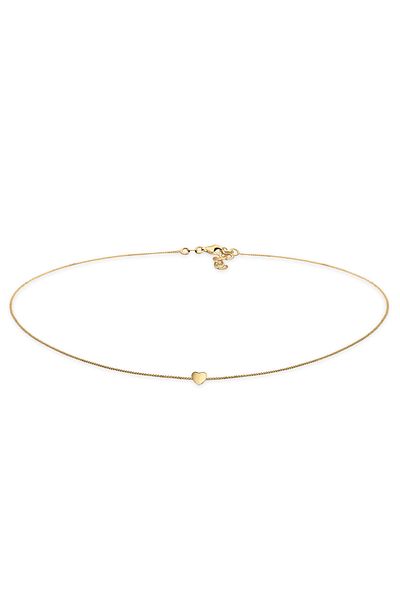 ELLI Halskette Damen Choker Herz Anhänger Filigran aus 925 Sterling Silber