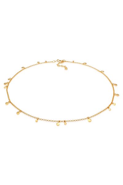 ELLI Náhrdelník Womens Choker Thrombocytes Coin Geo Look Trend Blogger 925 Sterling Silver