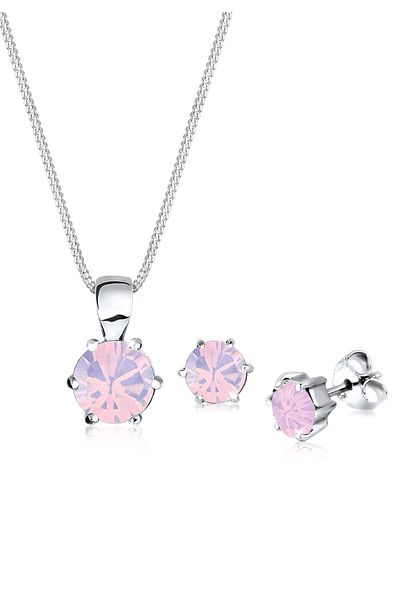 ELLI Schmuckset Basic Kristal Silber