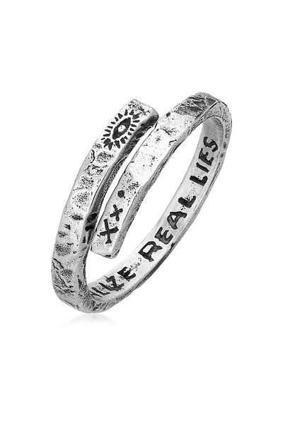 HAZE & GLORY Herren Ring – Twisted Eye 925 Silber