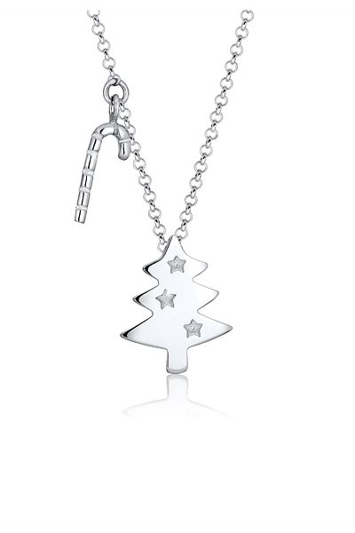 ELLI Halskette Tannenbaum Zuckerstange Weihnachten 925 Silber