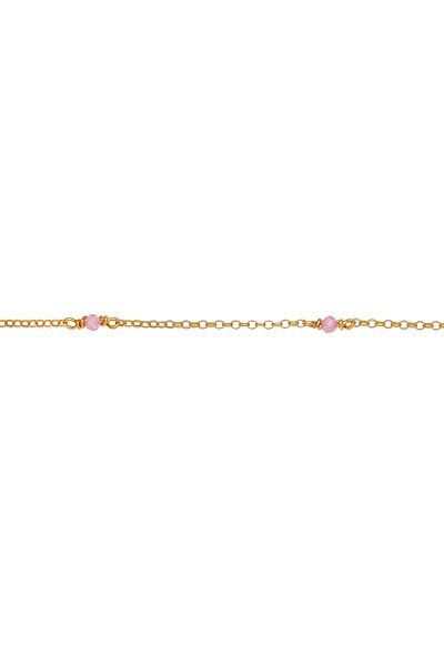 ELLI Halskette aus 925er Silber – Halsband Rosa Quarz Kugeln Perlen