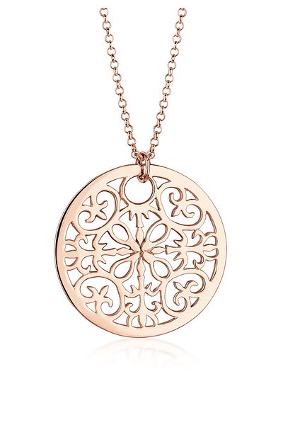 ELLI Halskette Damen Münzornament Anhänger Boho Aus 925 Sterling Silber