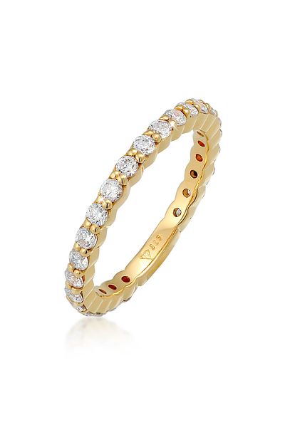 ELLI Memoire Eternity Zirkonia Funkelnd Ring – 925er Silber