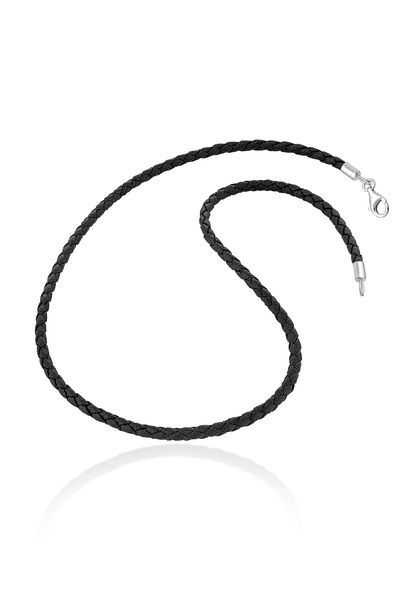 Nenalina Halskette Lederhalsband Basic Kette Kombinierbar 925 Silber