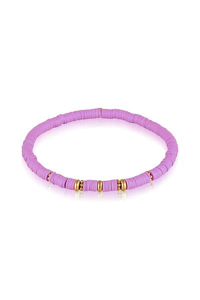 ELLI Gold Karapurate mit blauem Heishi-Perlenarmband aus 925er Silber