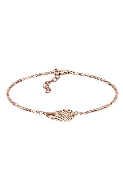 ELLI Armband Damen Flügel Schutzengel aus 925 Sterling Silber rosévergoldet