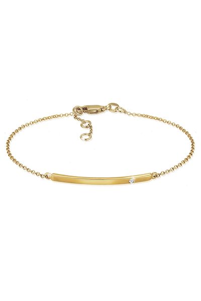 ELLI Bileklik Erbskette Geo Stab Diamant (0,015 CT.)375 Gelbgold