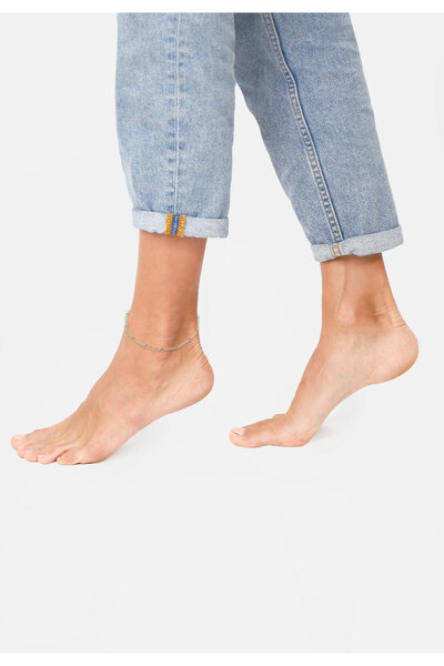 ELLI Fußschmuck Kugelkette Bi-Color Sommer Strand 925 Silber