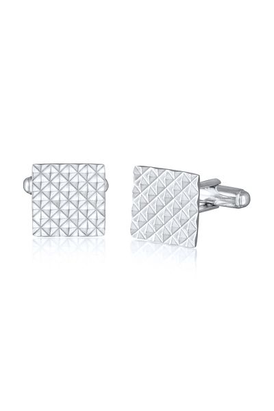 KUZZOI Manschettenknopf Klassisch Pyramiden Design 925 Silber