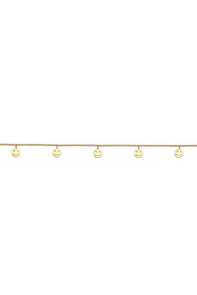 ELLI Halskette Choker Kette Smiley Emoji Basic 925 Silber