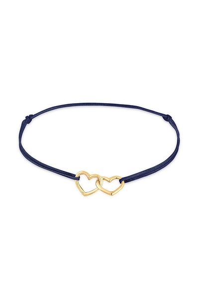 ELLI Love-Armband aus 925er-Sterlingsilber – eingelegt mit Herzen, vergoldet