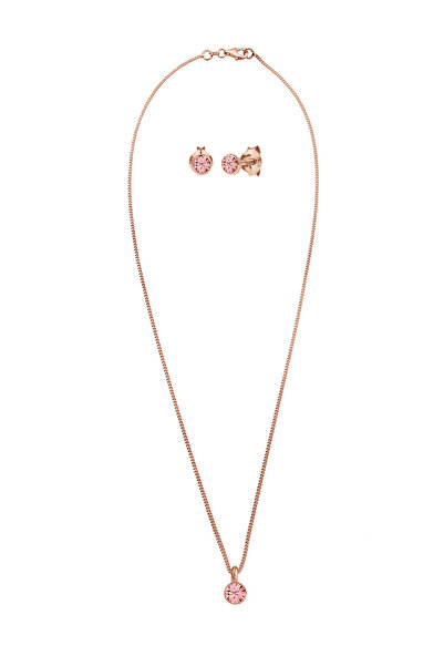 ELLI Schmuckset Basic Elegant Kristal 925 Gümüş