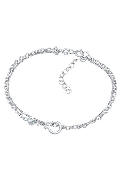 ELLI Armband Layer Kristall Kreis 925 Silber