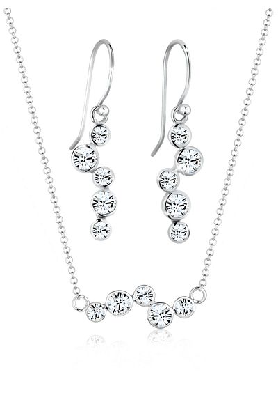 ELLI Schmuckset Kristalle 925 Sterling Silber