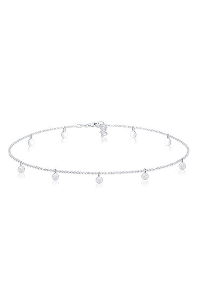 ELLI Halskette Choker Kette Geo Kreis Basic Matt Coin 925 Silber