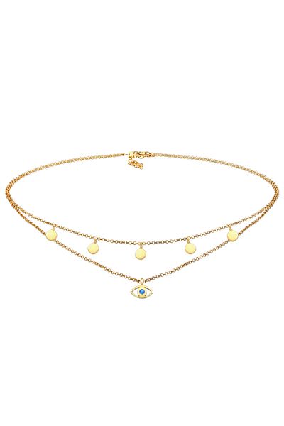 ELLI Halskette Gerdanlık Nazar Kristal 925 Gümüş