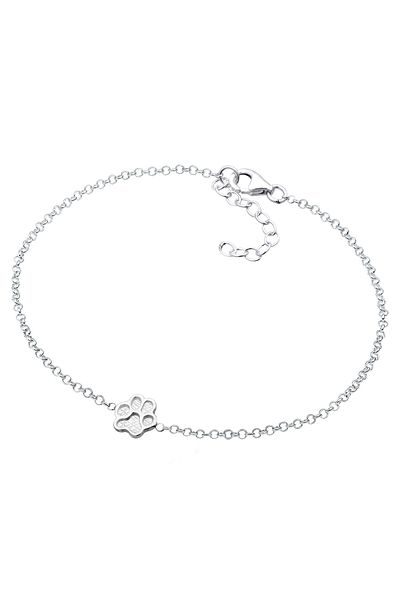 ELLI 925er Silber Pfote Symbol Hund Katze Tierfreund Armband
