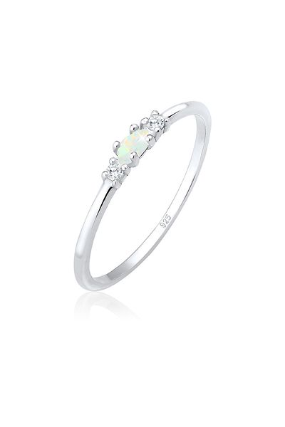ELLI Ring Vintage Opal Zirkonia 925 Sterling Silber