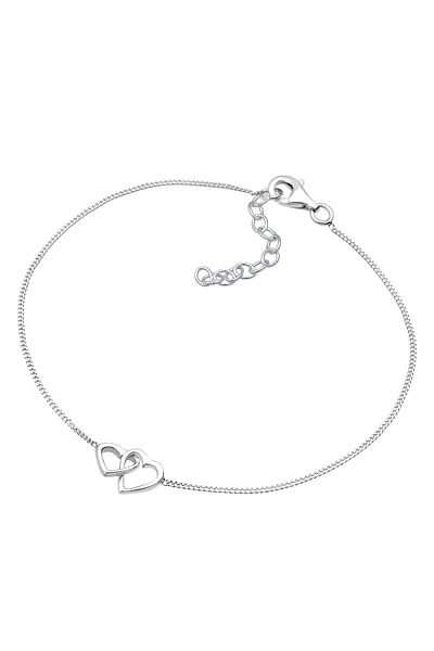 ELLI Armreif aus 925er-Sterlingsilber – Herz-Herzverschlüsse