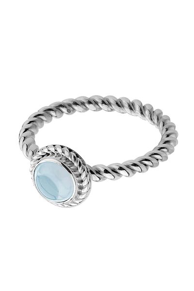Nenalina March Boho 925 Silberring – Aquamarin-Geburtsstein-Ring