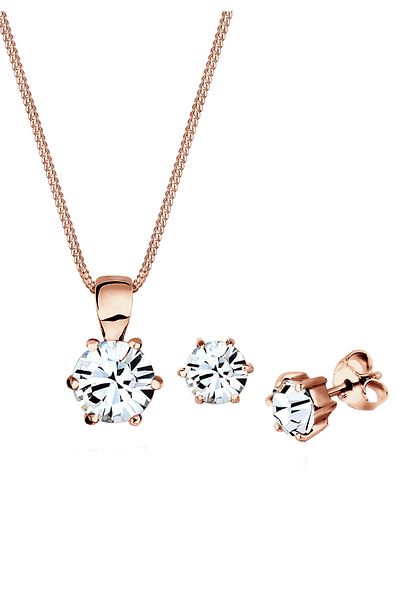 ELLI Schmuckset Basic Kristal Silber