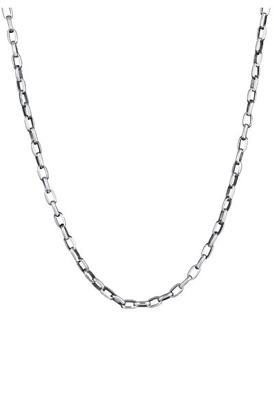 KUZZOI Halskette Herren Rundanker Oval Basic 925 Silber
