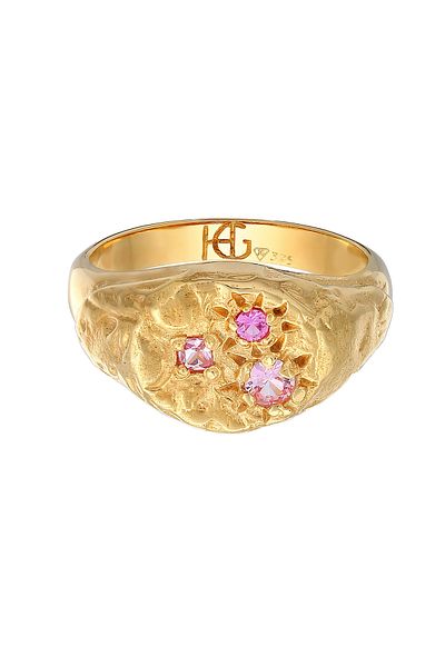 HAZE & GLORY Ring Hg - Ring Damen aus 375 Gelbgold, Schmuck Damen, Goldring, mit Saphir, Vi