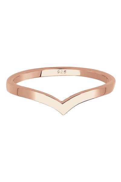 ELLI Ring Damen V-Form Stacking Trend 925 Sterling Silber