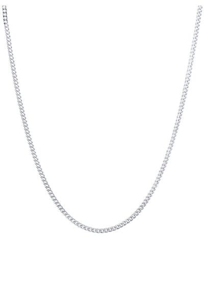 KUZZOI Halskette Herren Panzerkette Basic Fein 925 Silber