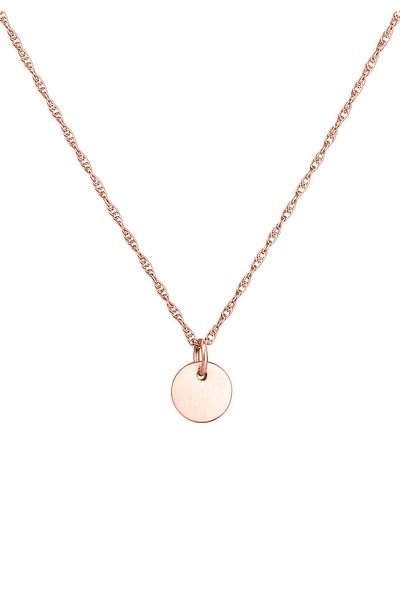 ELLI Halskette Damen Runder Plättchen Anhänger Aus 925 Sterling Silber