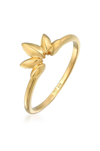 ELLI Ring Lady Leaf Shape Nature Elegant 925 Sterling Silber